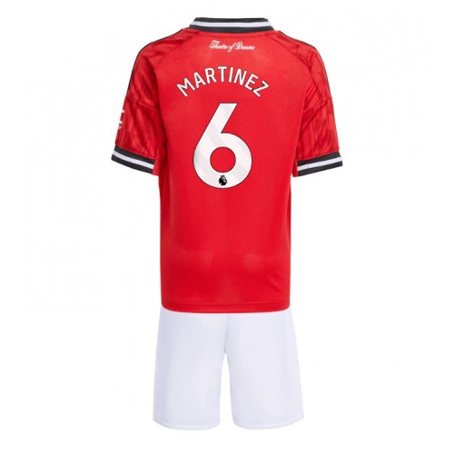 Manchester United Lisandro Martinez #6 Hjemme Trøje Børn 2025-26 Kortærmet (+ Korte bukser)